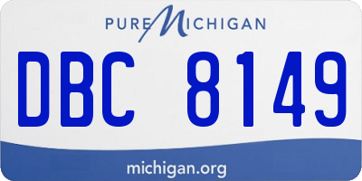 MI license plate DBC8149