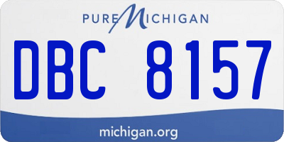 MI license plate DBC8157