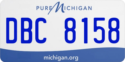 MI license plate DBC8158