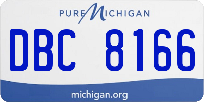 MI license plate DBC8166