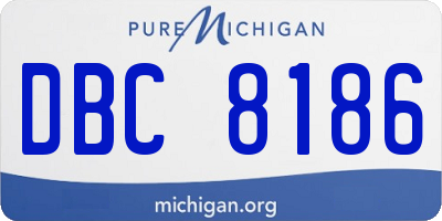 MI license plate DBC8186