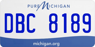 MI license plate DBC8189