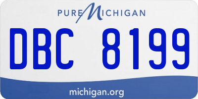 MI license plate DBC8199