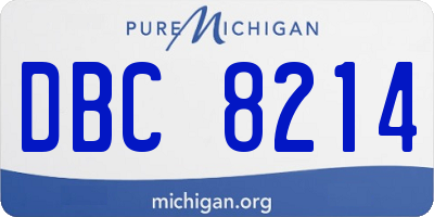 MI license plate DBC8214