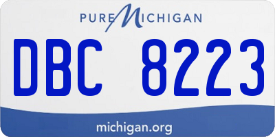 MI license plate DBC8223