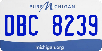 MI license plate DBC8239