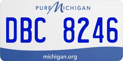 MI license plate DBC8246