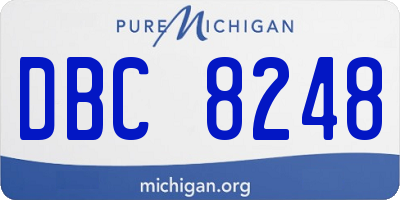 MI license plate DBC8248