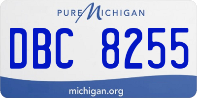 MI license plate DBC8255