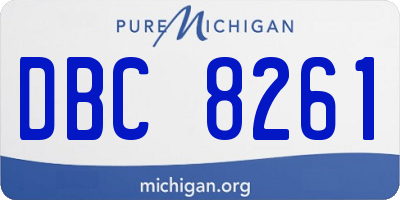 MI license plate DBC8261