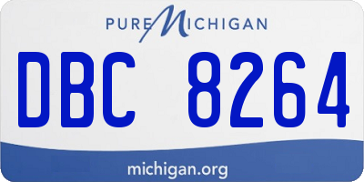 MI license plate DBC8264