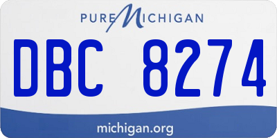 MI license plate DBC8274