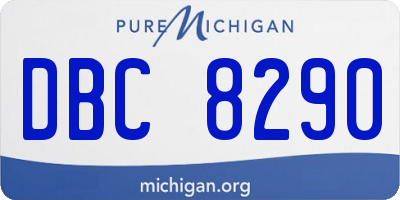 MI license plate DBC8290