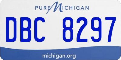 MI license plate DBC8297