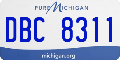 MI license plate DBC8311