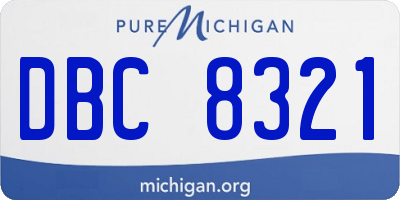 MI license plate DBC8321