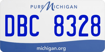 MI license plate DBC8328