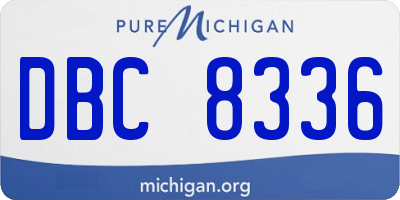 MI license plate DBC8336