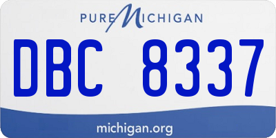 MI license plate DBC8337