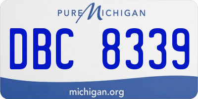 MI license plate DBC8339