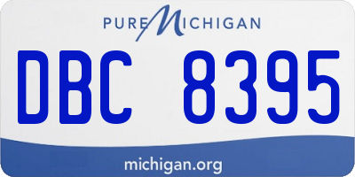 MI license plate DBC8395