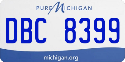 MI license plate DBC8399