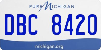 MI license plate DBC8420