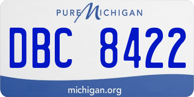 MI license plate DBC8422