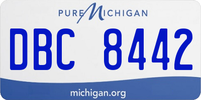 MI license plate DBC8442