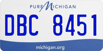 MI license plate DBC8451