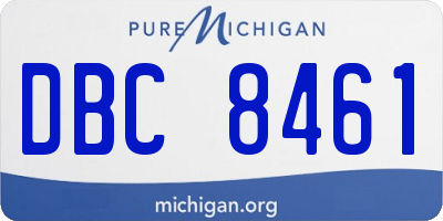 MI license plate DBC8461