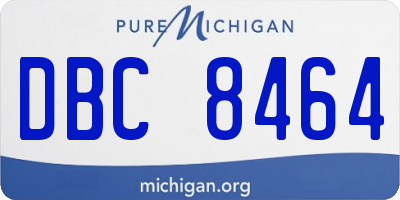 MI license plate DBC8464