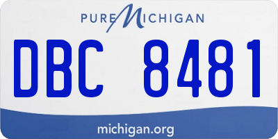 MI license plate DBC8481