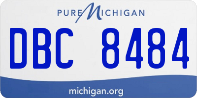 MI license plate DBC8484