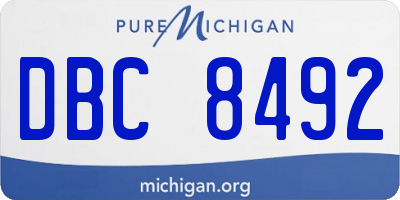 MI license plate DBC8492