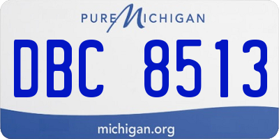 MI license plate DBC8513