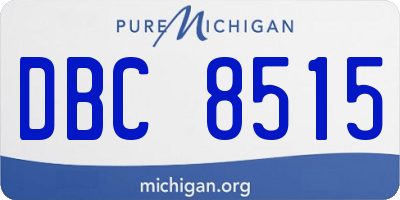 MI license plate DBC8515
