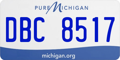 MI license plate DBC8517