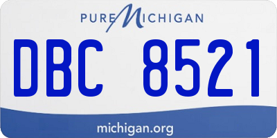 MI license plate DBC8521