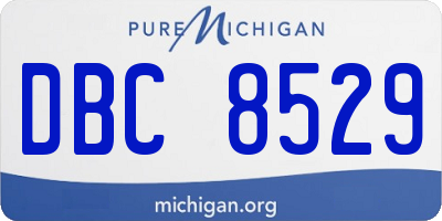 MI license plate DBC8529