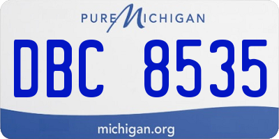 MI license plate DBC8535