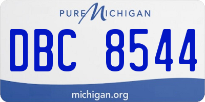 MI license plate DBC8544