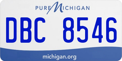 MI license plate DBC8546