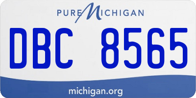 MI license plate DBC8565