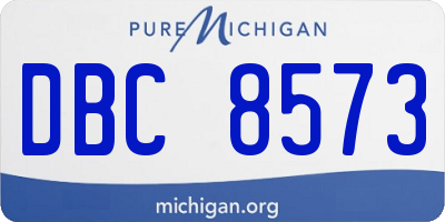 MI license plate DBC8573