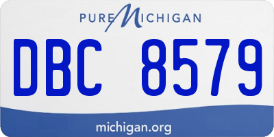 MI license plate DBC8579