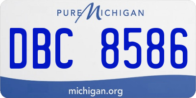 MI license plate DBC8586