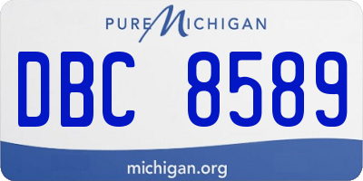 MI license plate DBC8589