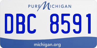 MI license plate DBC8591