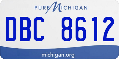 MI license plate DBC8612